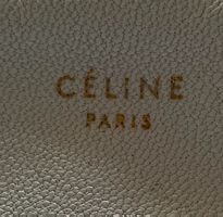 CELINE VINTAGE: Bicolor Solo Clutch, Leder, Schwarz-Offwhite