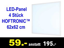 🔴  LED-Panel 4x Stück HOFTRONIC™ 62x62 cm /707x