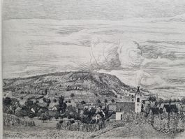 Ernst Georg Rüegg (1883–1948) Dorfansicht mit Kirche