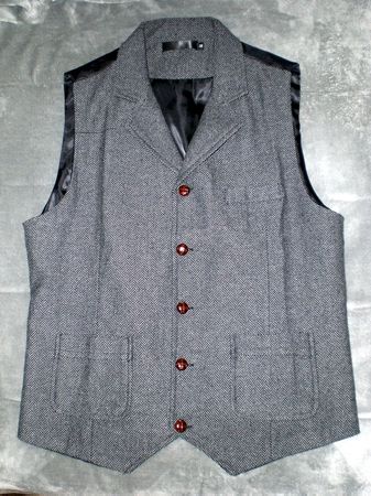 Gilet / Weste, grau silber schwarz, Grösse M