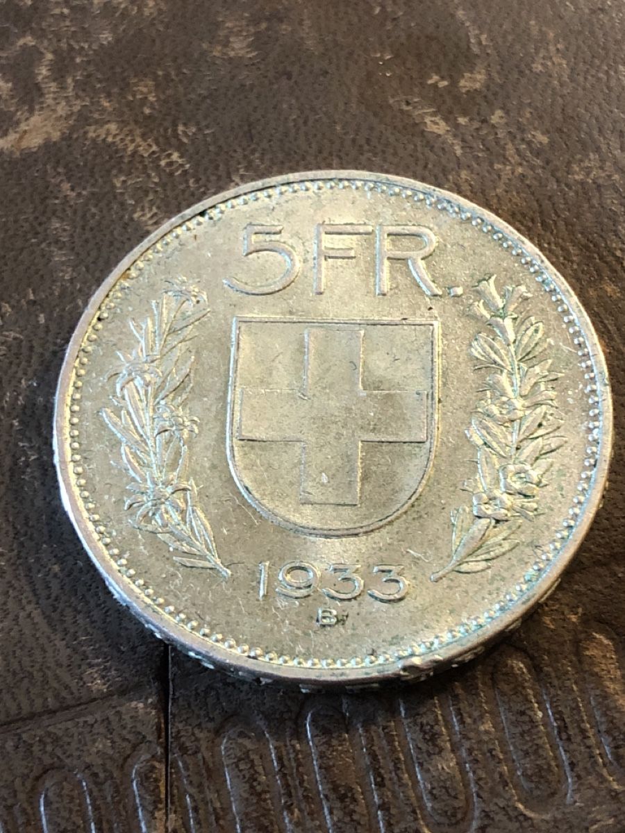 Tutti le monete: 5 Franken 1933 – Usato da Mühlethal venduto da nyffeler2815
