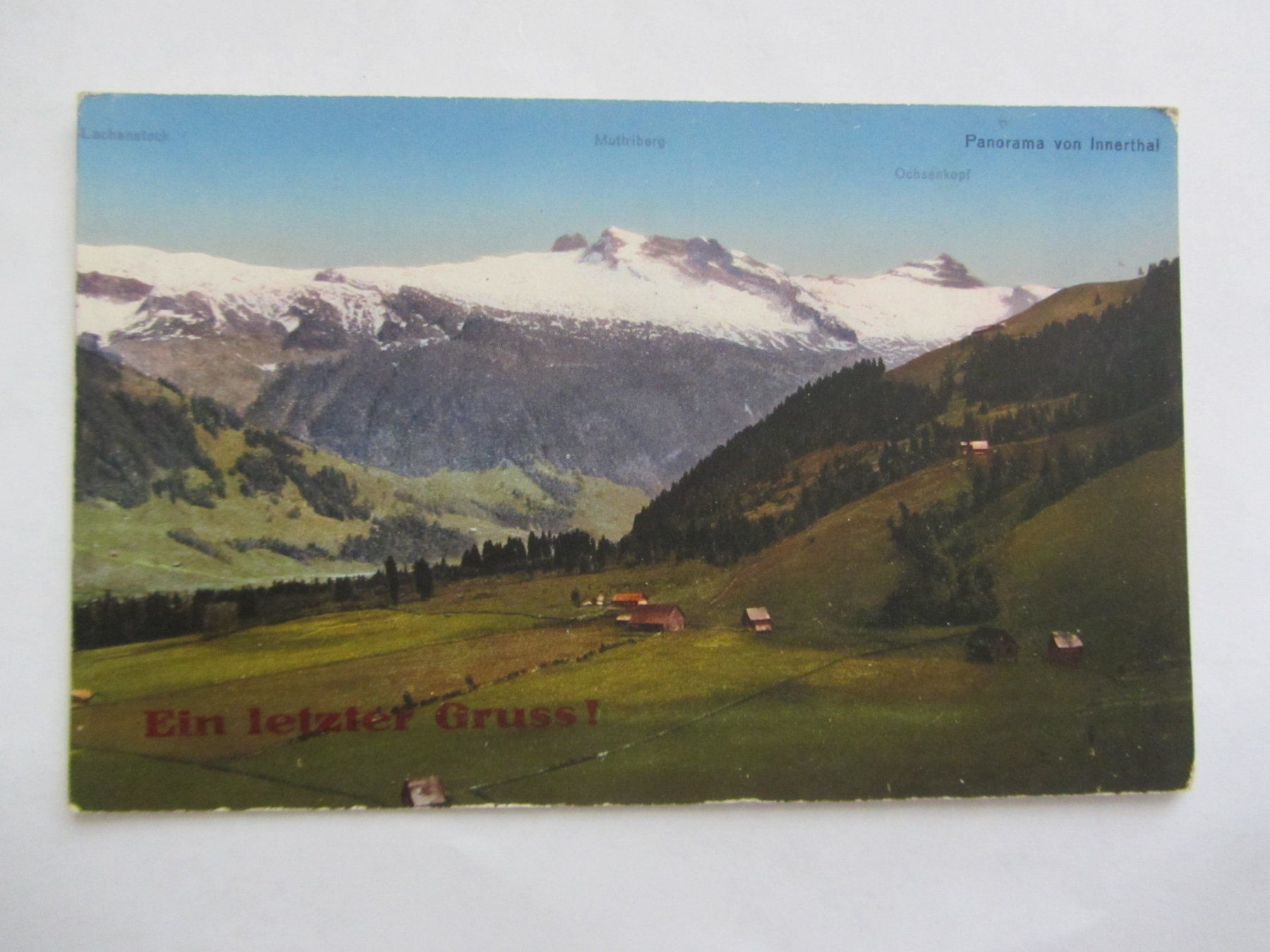 Cartoline postali: Alte Ansichtskarte, Panorama von Innerthal, Ein lezter Gruss – Usato da Malters venduto da moc_z8d9 1
