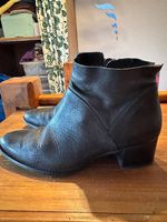 Paul Green Leder-Stiefeletten, schwarz, Gr. 38