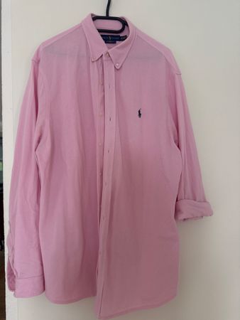 Hemd Ralph Lauren Pink Grösse XXL Federleicht Netz