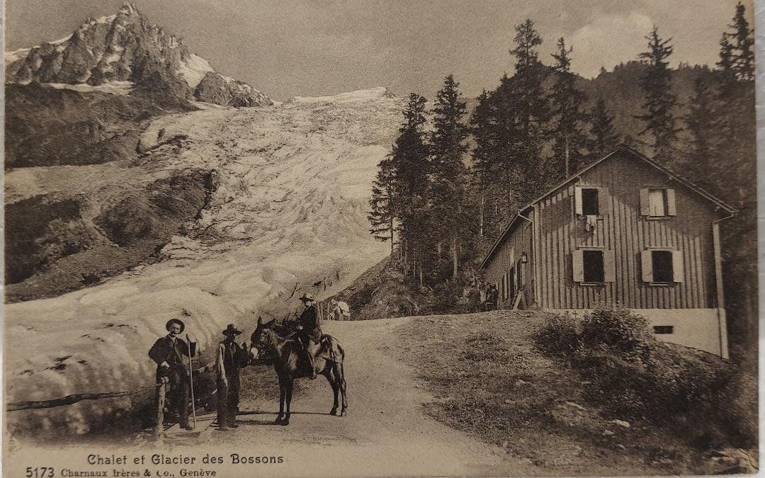 Ansichtskarten: GLACIER DES BOSSONS & Chalet - CHAMONIX – Gebraucht aus Delémont von Domdom1