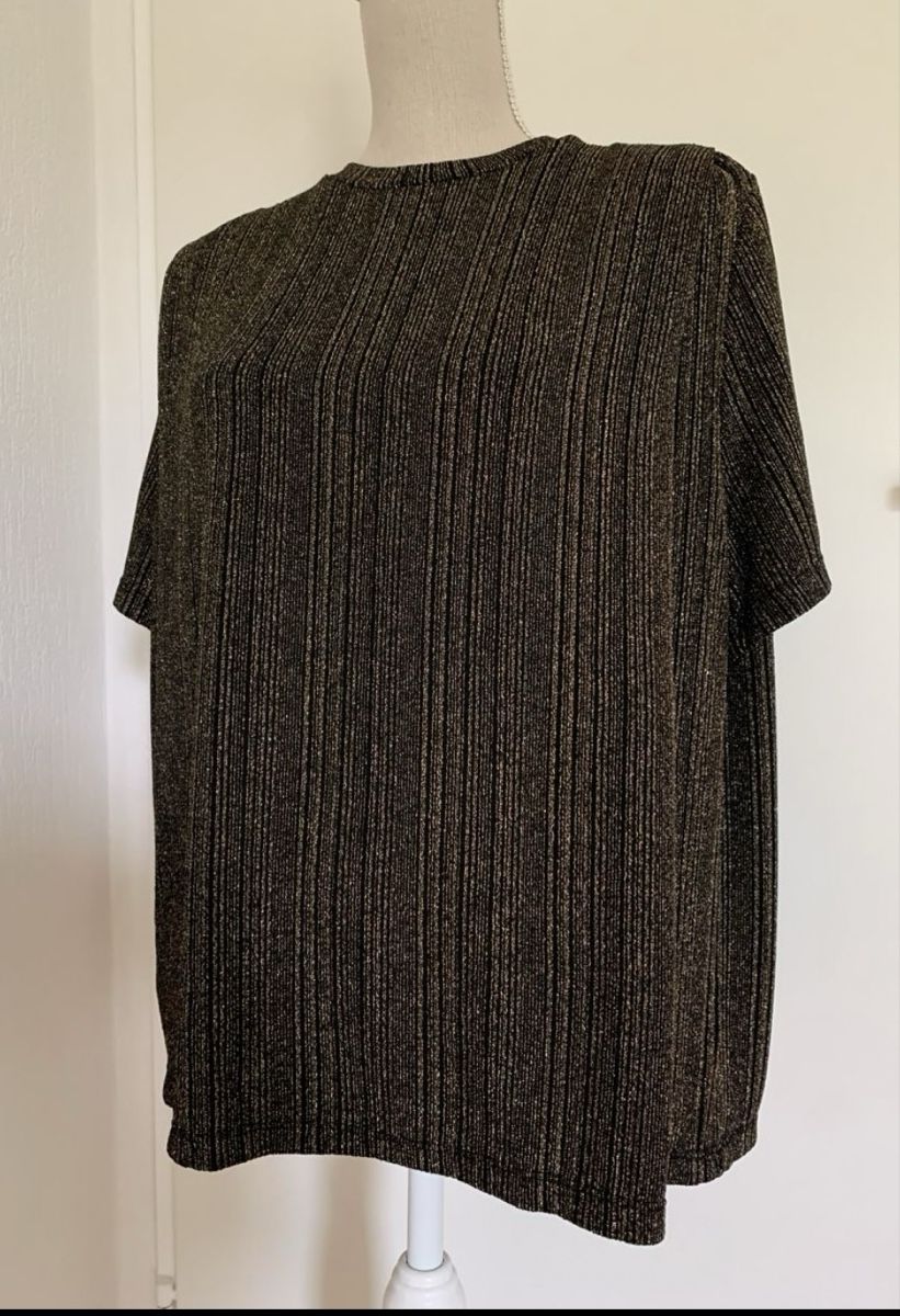 Mango Top: Pull neuf noir et doré taille S – Nuovo e nell'imballaggio originale da Gland venduto da TallyEva 1