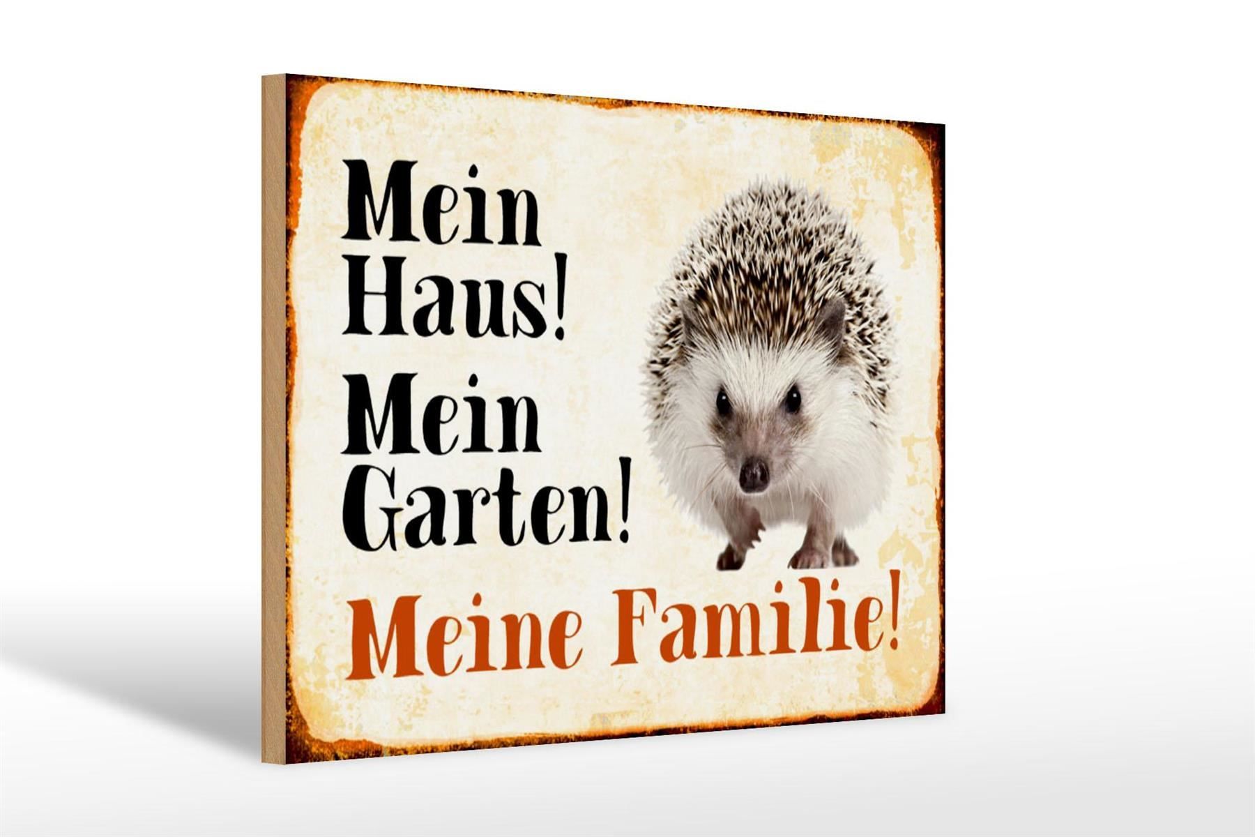 Insegne: Blechschild-IGEL-MEIN HAUS-MEIN GARTEN – Nuovo e nell'imballaggio originale da Rupperswil venduto da big-one-sale 1