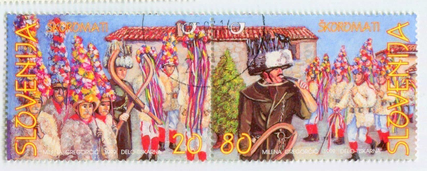 Tutti i francobolli: Briefmarken "Karneval". Slowenien. – Nuovo e nell'imballaggio originale da Basel venduto da Butsch5