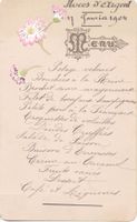 Menu / Speisekarte -Noces d'Argent 1904
