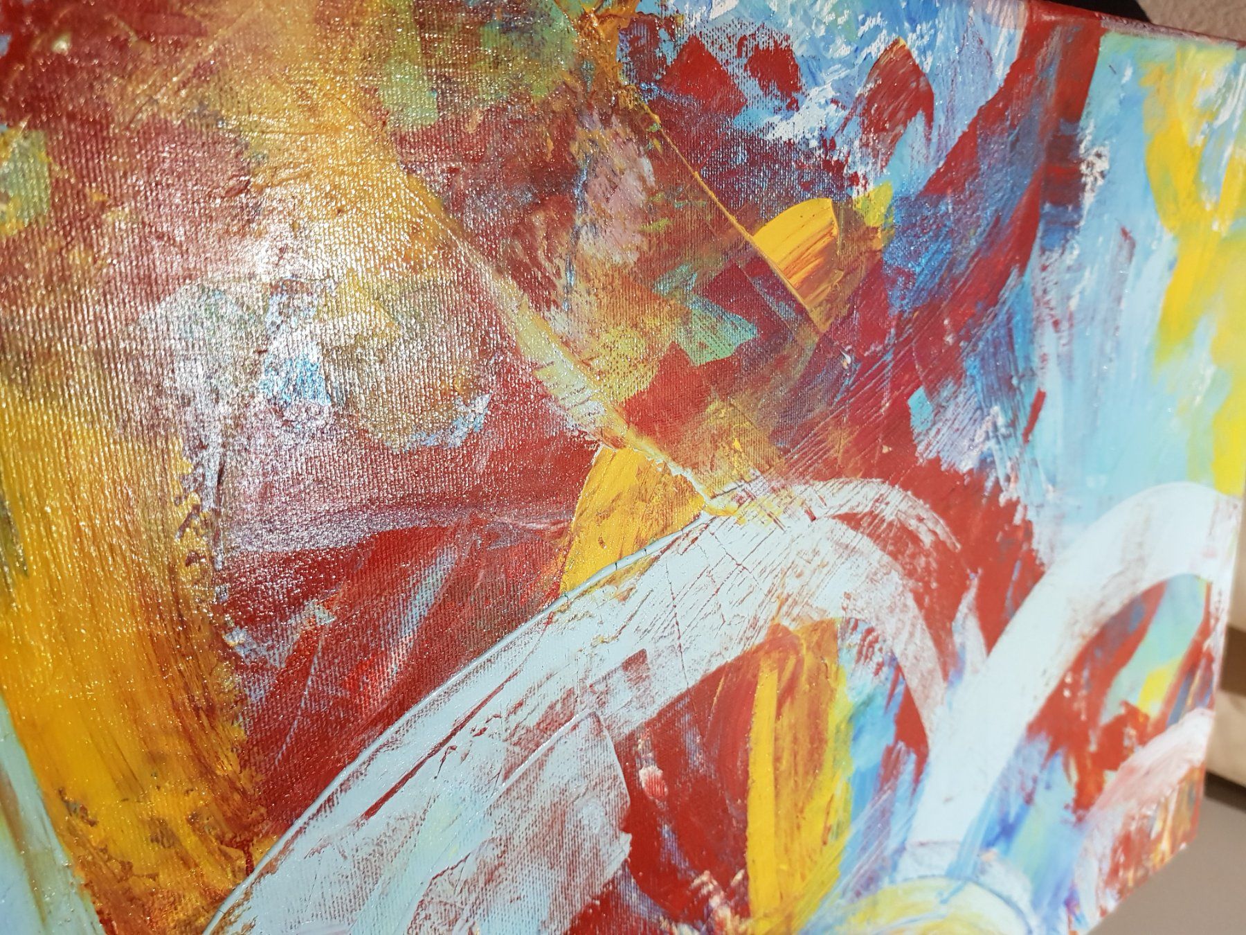 Gemälde: Painting: "Whoosh", 40 x 60 cm canvas frame – Neu und originalverpackt aus Turbenthal von viw_48fr 4