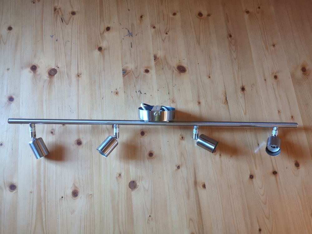 Deckenleuchte, Lampe Deckenstrahler Edelstahl Neu 1