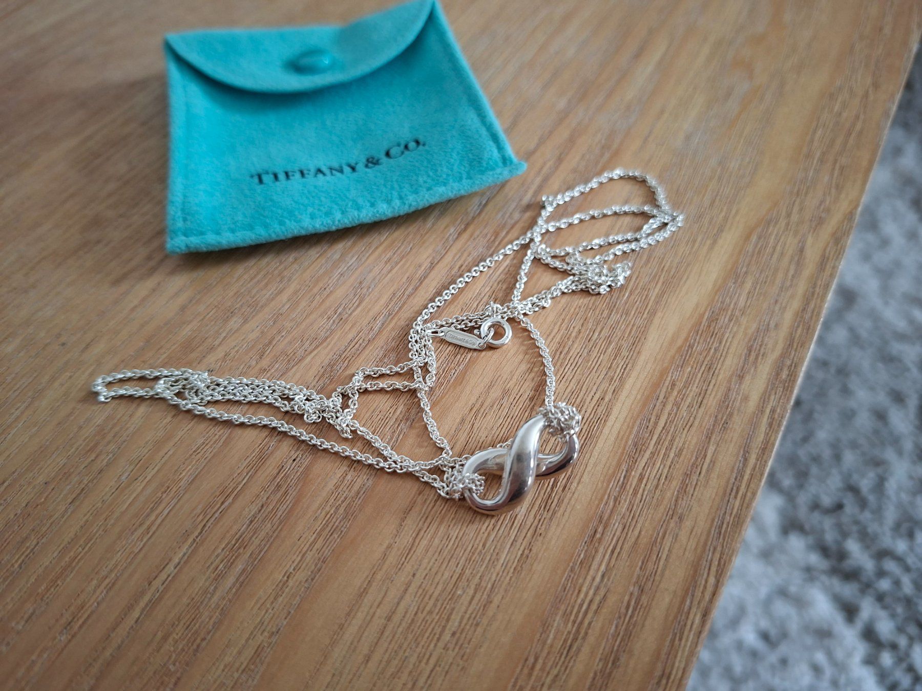 Tiffany & Co. Catenine: TIFFANY & Co. Infinity Double Chain Necklace silver 925! – Usato da Goldach venduto da mamakotzi 7