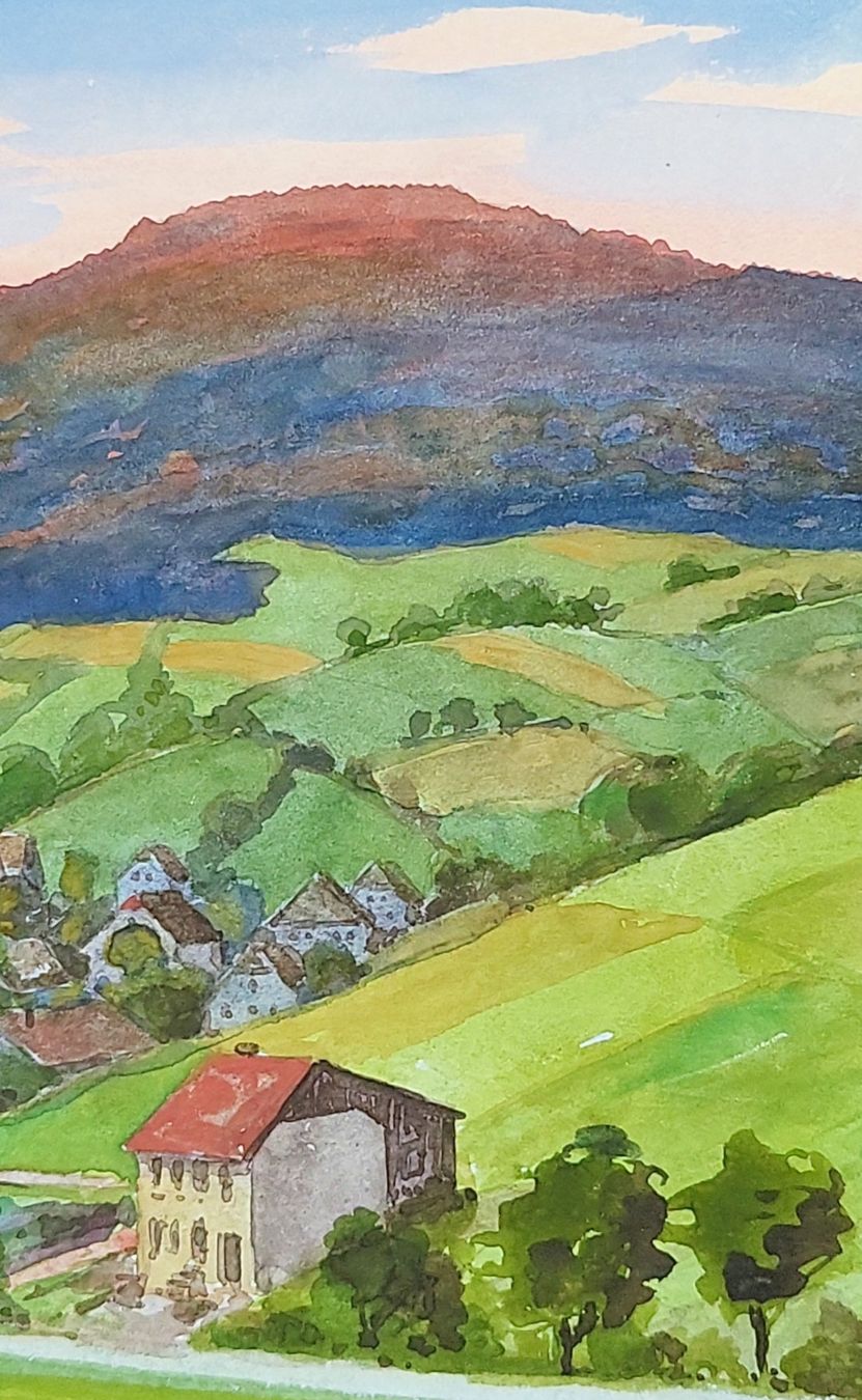 Dipinti: 3 Aquarelle von Charles Greiner um 1920 – Usato da Muttenz venduto da Mithrur 5