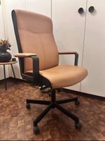 Ikea Bürostuhl Kunstleder hellbraun gebraucht mit Abrieb