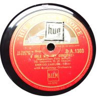 Caruso Schellackplatte, O sole mio