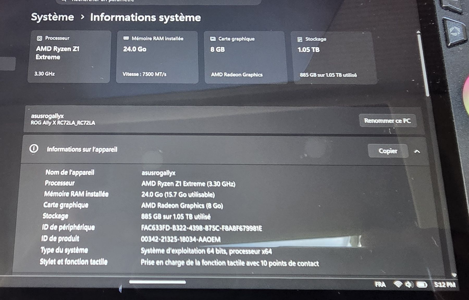 Asus Console: Asus rog ally X 1to parfait état  – Usato da Fribourg venduto da mgenoud02 1