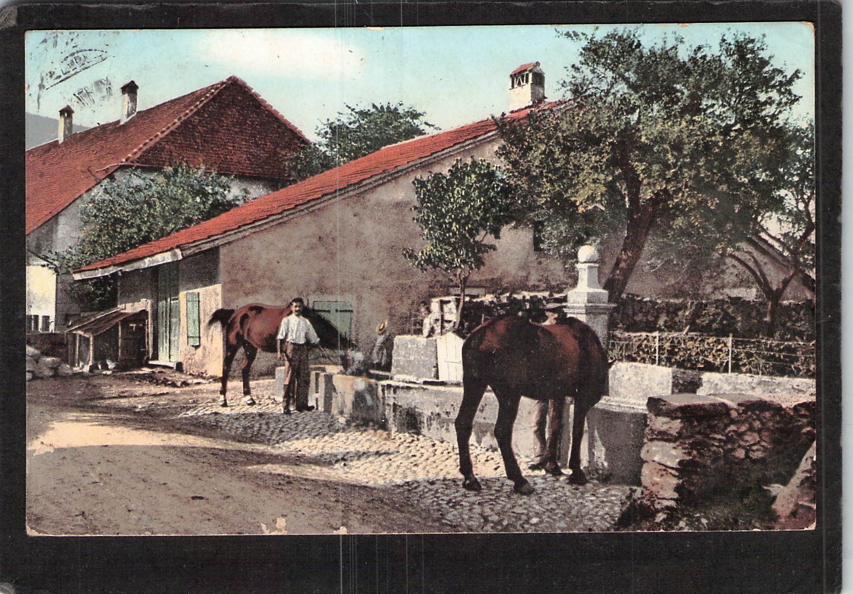 Ansichtskarten: Basel - Land , wo ? gel.1917 – Gebraucht aus Reichenburg von Pipo-67