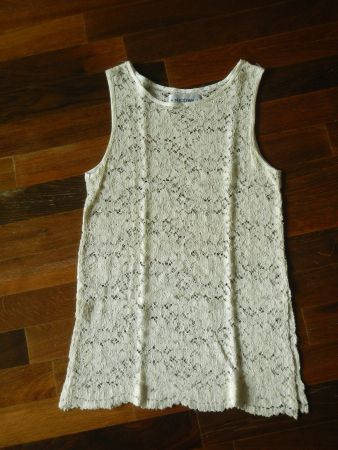 Sommerliches Top von Nicowa, Grösse M, creme-weiss, Spitze