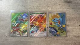 First Partner Series 1  Charmander Bulbasaur & Squirtle Trio