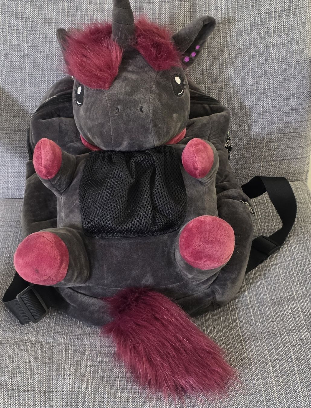 Zaini: Einhorn Rucksack, Kuscheltier Rucksack, Grau/Rosa – Nuovo (secondo la descrizione) da Rheinsulz venduto da Gilea 1