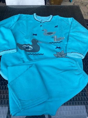 Damen Pyjama Hausanzug Türkis M (50% Baumwolle)