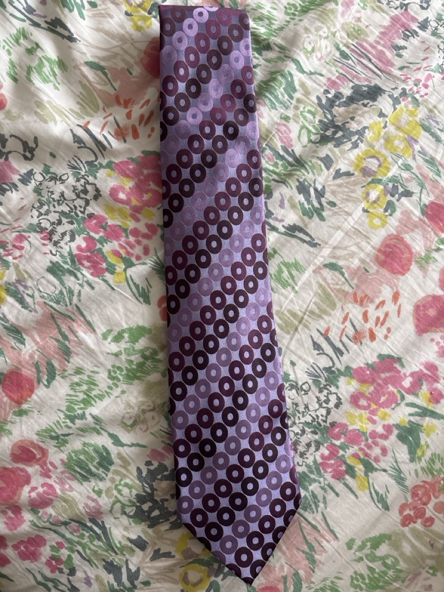Cravatte: Luxury Tie John Lewis Purple Patterned Hand Made Accessory – Usato da Basel venduto da sid160