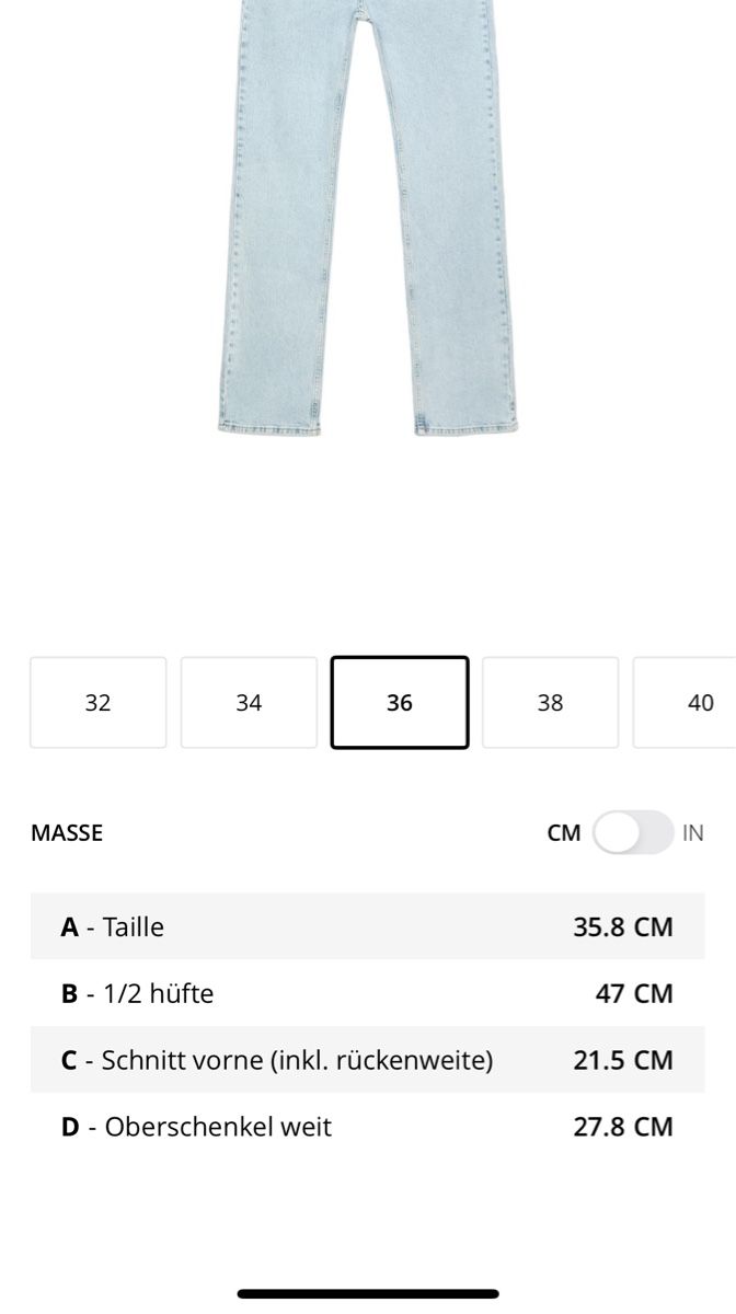 Stradivarius Jeans: Stradivarius Jeans D98, hellblau, neuwertig, Grösse 36 – Usato da Adetswil venduto da jul_qvl5 5
