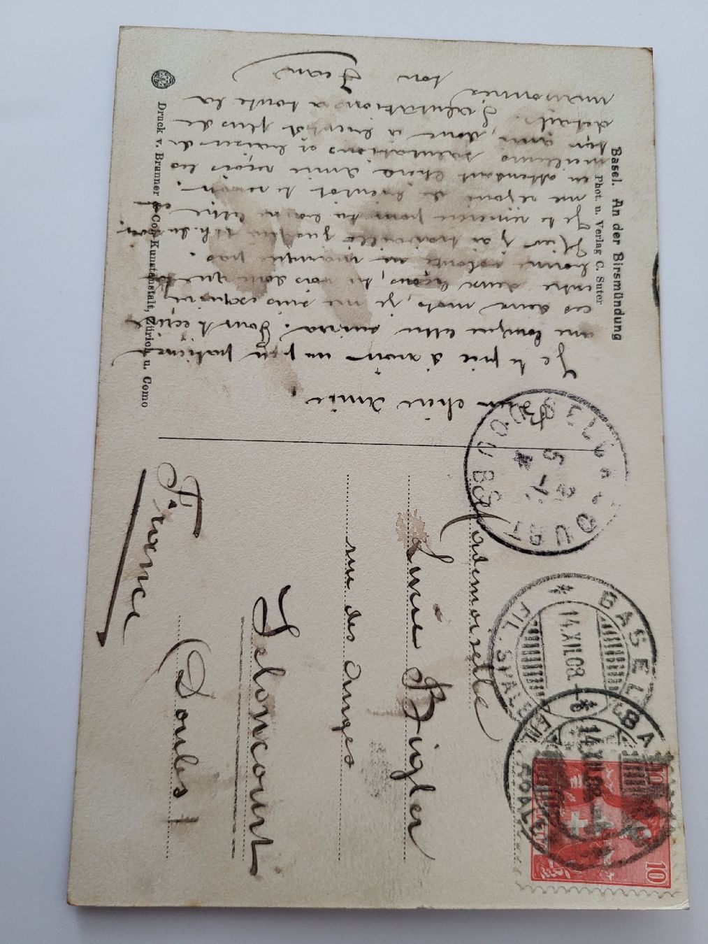 Cartes postales: Ansichtskarte Rhein bei Basel Birsmündung R35 – D'occasion à nunningen par mic_88k2 1