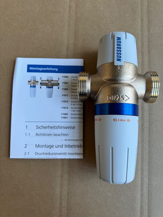 Messing Wasserdruckregler 1/2 Zoll – Mit Manometer (0-16 BAR), Für Wasserleitungen, Heizung, Filteranlagen