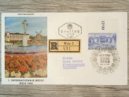 TR56 Enveloppe + Timbre Autriche 1966