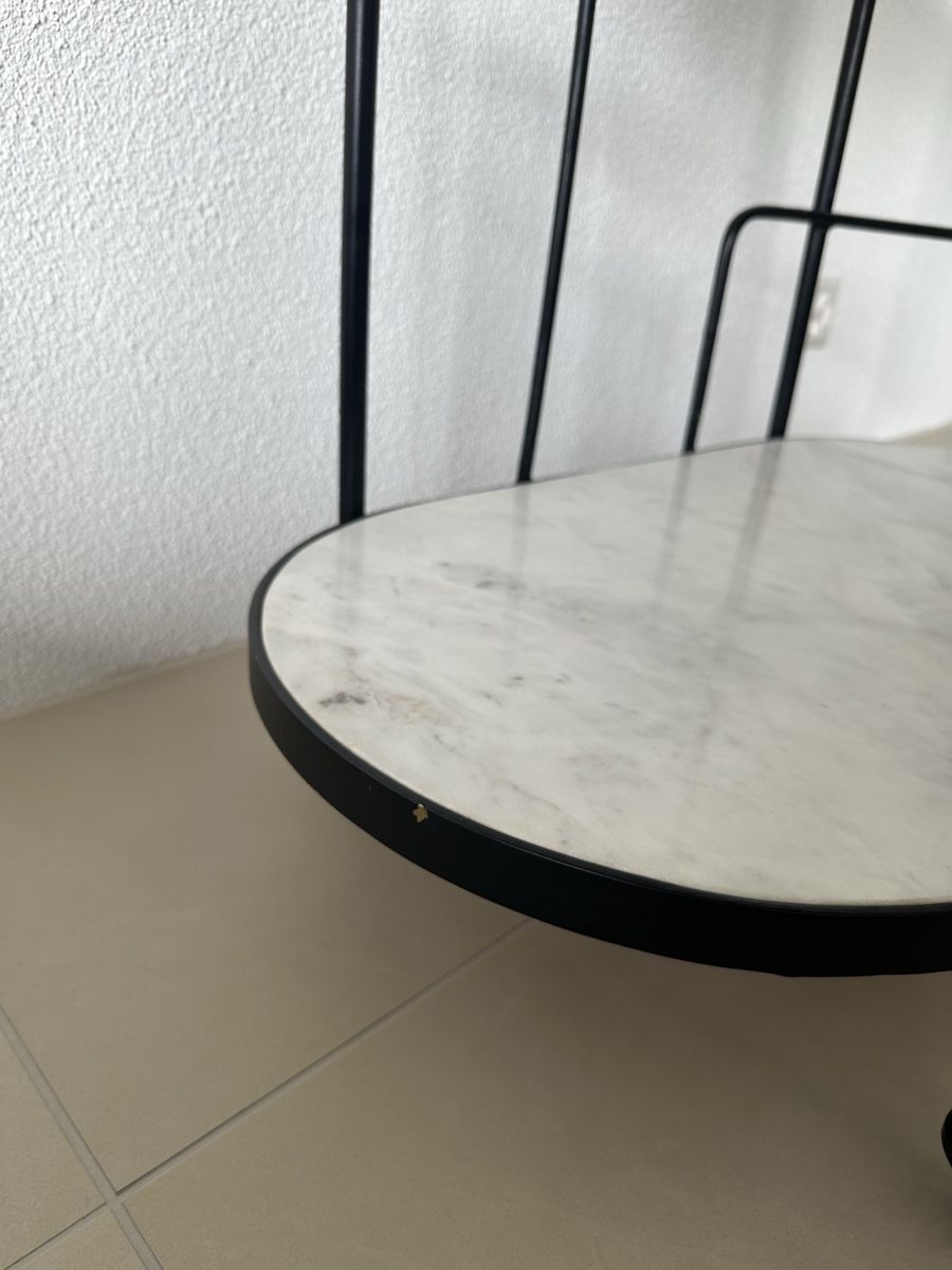 Pfister Carrelli di servizio: Barwagen Servierwagen Metall / Holz / Marmor – Usato da Schenkon venduto da Charlottenstrasse1 3