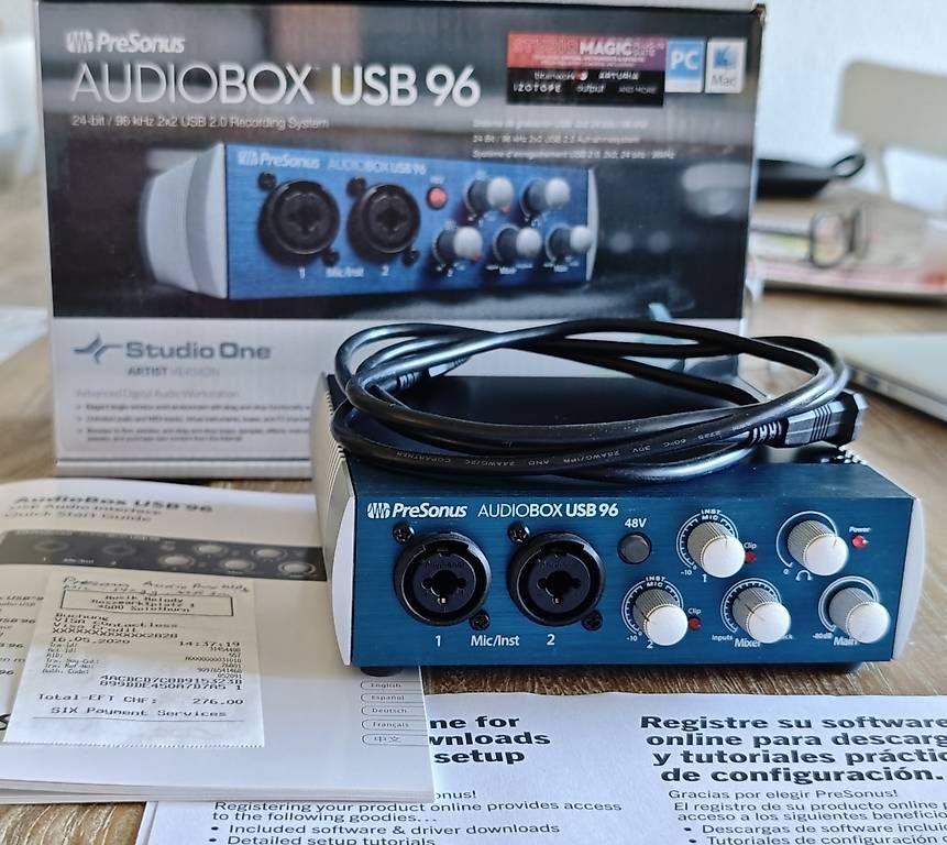 PreSonus Attrezzatura per studi di registrazione: Presonus Audiobox USB 96 – Usato da Bern venduto da Sanitetik 1