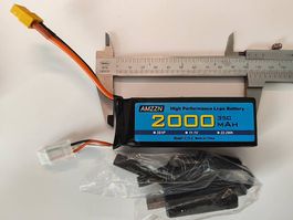 3S1P / 11.1V, 2000mAh LiPo Akku