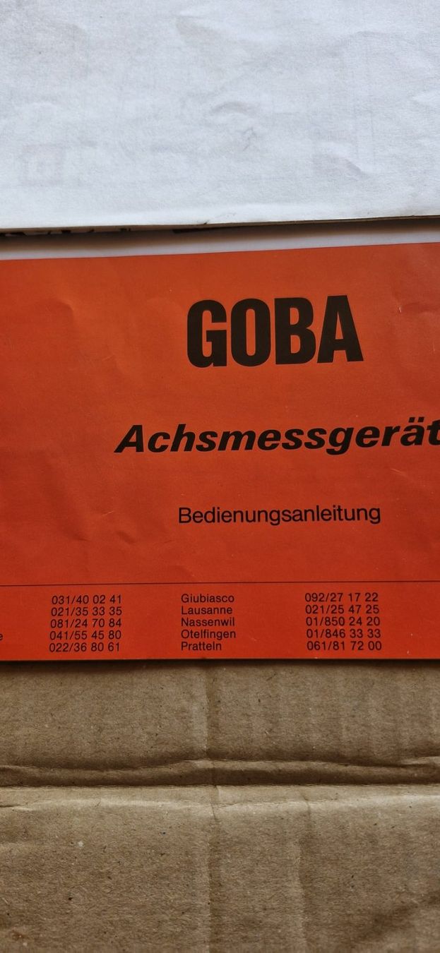 Messen: Achsmessgerät GOBA – Gebraucht aus Schaffhausen von Rumi2 3