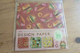 Japan Origami Design Paper - Hamburger Bento Hot Dog Animals