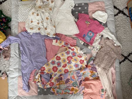 Girls bundle size 74 including zip onesies