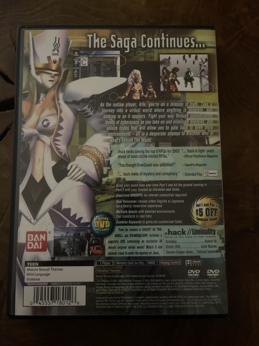Giochi: .hack Mutation Part 2 - PS2 - Complet! Comme neuf! – Nuovo (secondo la descrizione) da Renens VD venduto da fra_2rxn 1