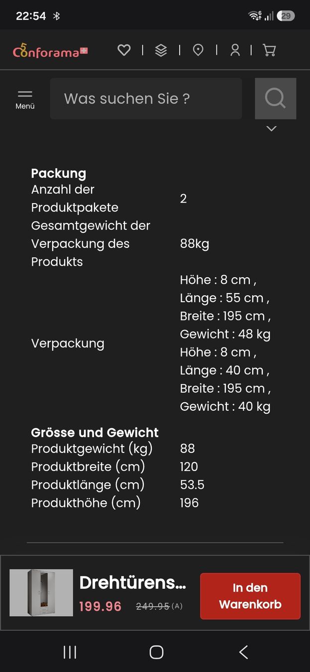 Conforama Armadi: Kleiderschrank mit Spiegel – Usato da Wetzikon ZH venduto da Chanchi 1