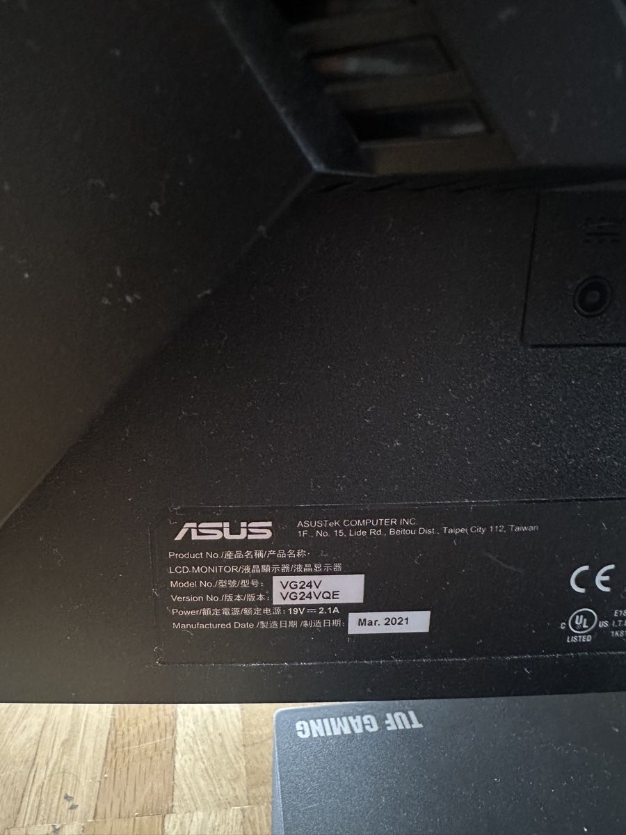 Monitor: ASUS VG24V TUF GAMING – Usato da Onex venduto da whoiselijah 2