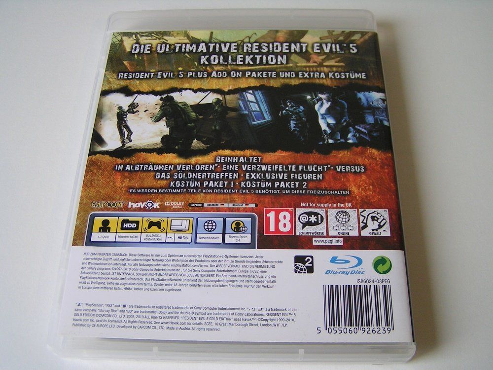 Sony Jeux: Resident Evil 5 - Gold Edition – Neuf (Voir description) à Pfungen par Himbogame 1