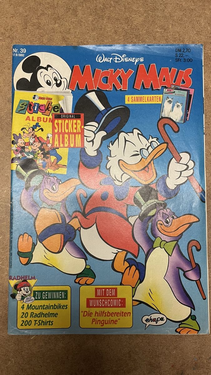 Fumetti: Micky Maus Heft Nr. 39 - von 1992 – Usato da Therwil venduto da rubininio