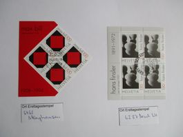 Viererblock mit Ort Ersttagsstempel 6468 Attinghausen +