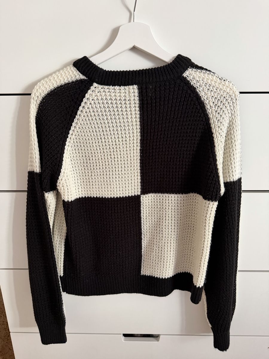 Maglioni & Felpe: JDY Strickpullover weiss-schwarz karo Grösse S – Nuovo (secondo la descrizione) da Bern venduto da al.essia 2