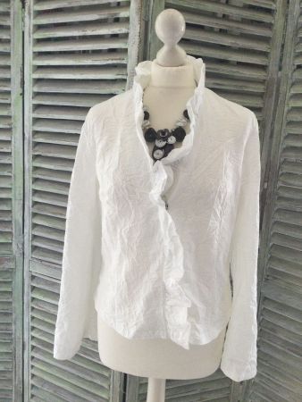 Veste blanche à froufrou ORIGINALE new