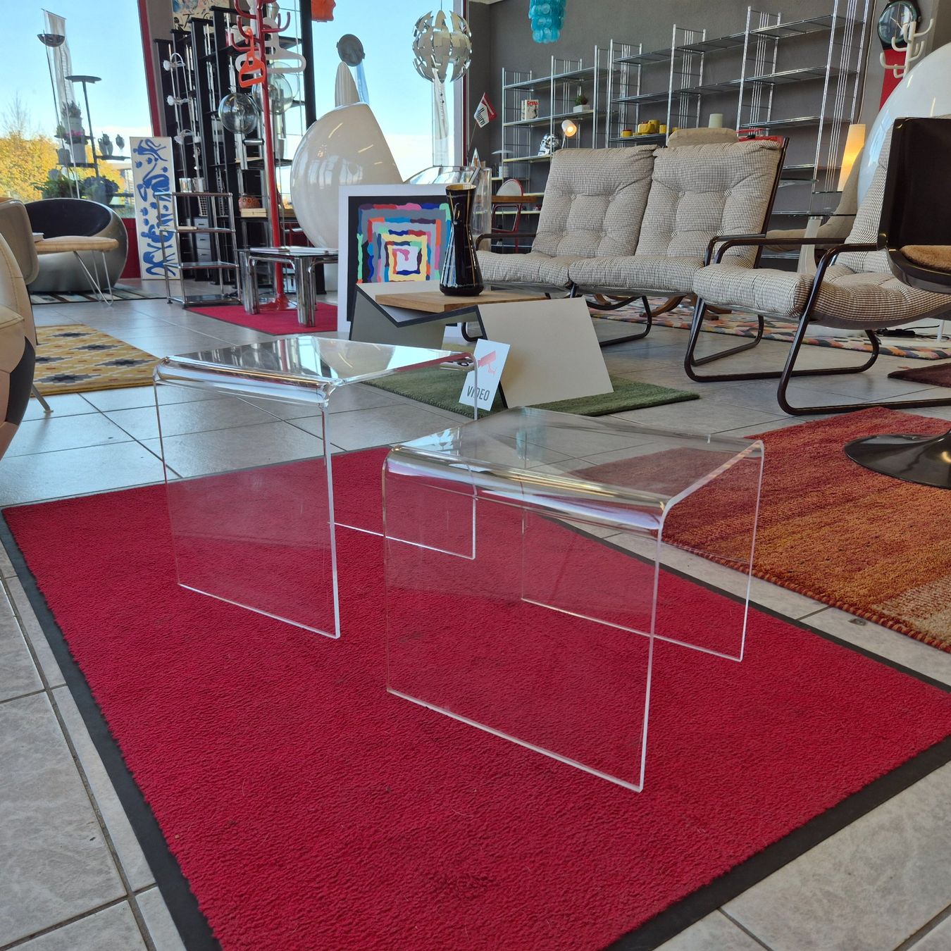 Tavoli: 2er Plexiglas Acryl Tisch Blumenhocker Beistelltisch Table – Usato da Nottwil venduto da Wondewa-Shop 8