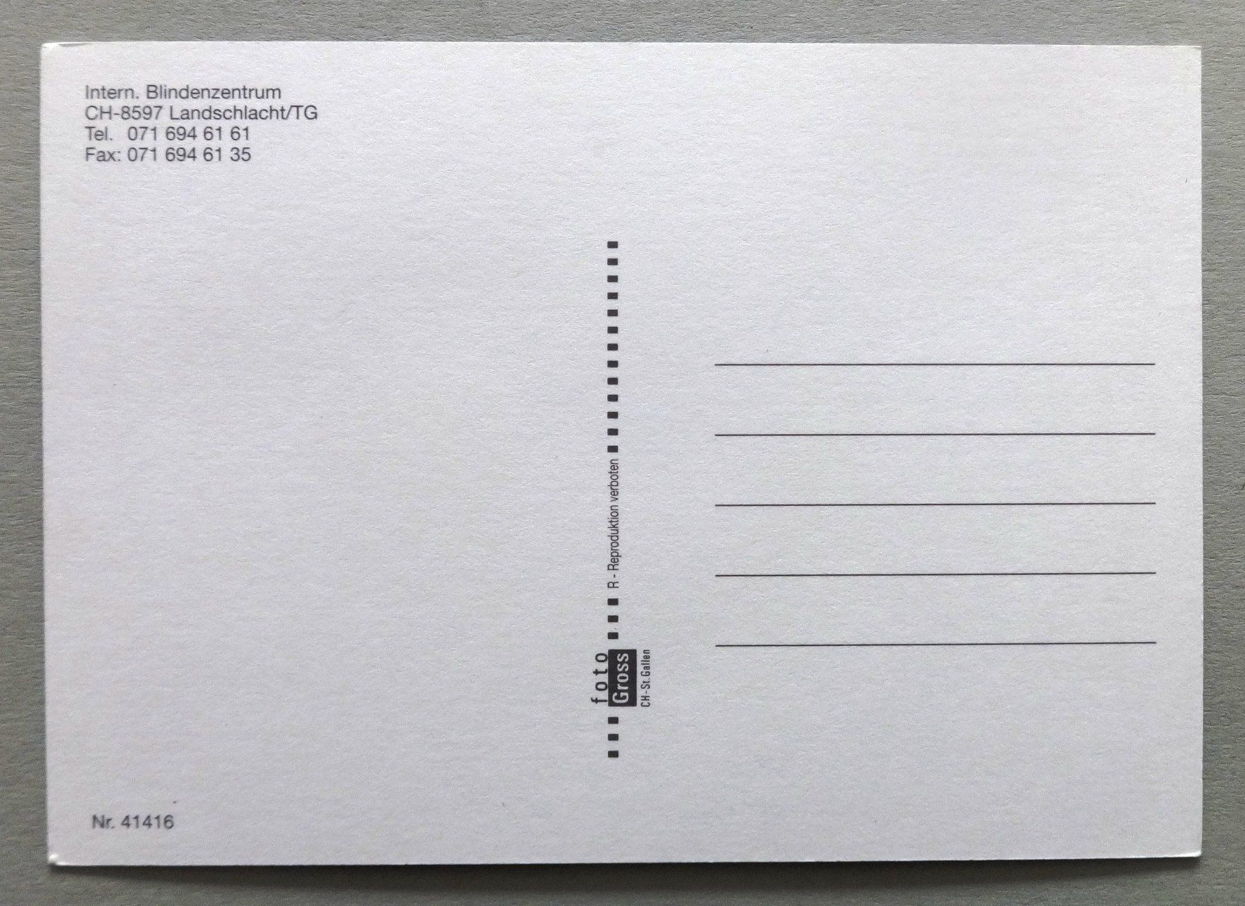 Cartes postales: Intern. Blindenzentrum, Landschlacht/TG – D'occasion à Fétigny par Billy2miny 1