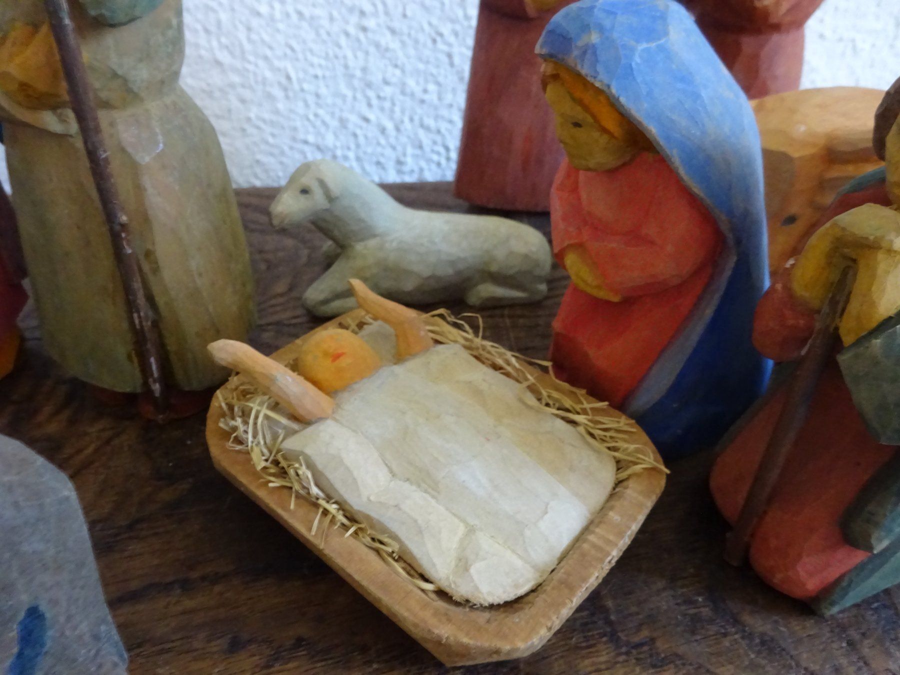 Sculture & Statue: Antike Krippe / Holz, vollständig – Usato da Esslingen venduto da eintagammeer 9
