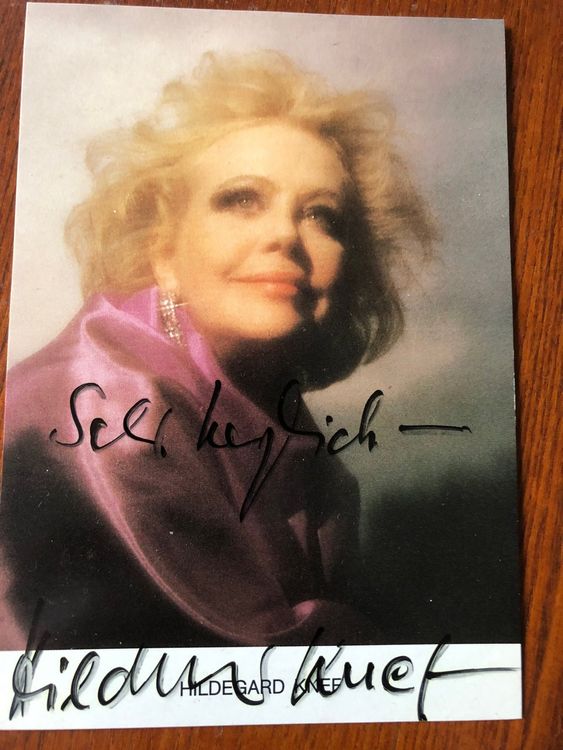 Hildegard Knef ALTES HANDSIGNIERTES PHOTO Kaufen auf Ricardo