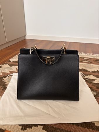 Furla Top Handle Handtasche Black Leather