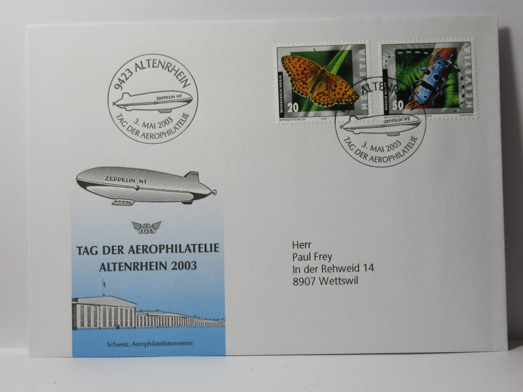 Alle Briefmarken: Stempel Altenrhein 2003 , Zeppelin – Gebraucht aus Grenchen von Bluemchen1900